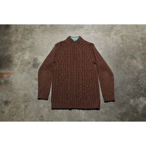Vintage 90s Fossil Lambswool Blend Brown Pullover Sweater - Medium